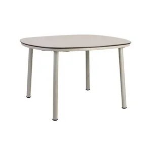 Aluminium 4 Seater Beige Rope Oval Garden Dining Set